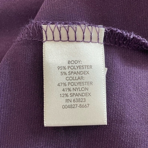 Christopher & Banks 2pc Purple Open Front Velvet Trim Cardigan & Tank Si… - Picture 9 of 10